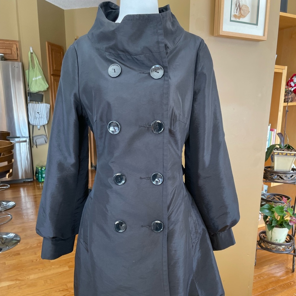 Black trench coat M Medium CoffeeShop